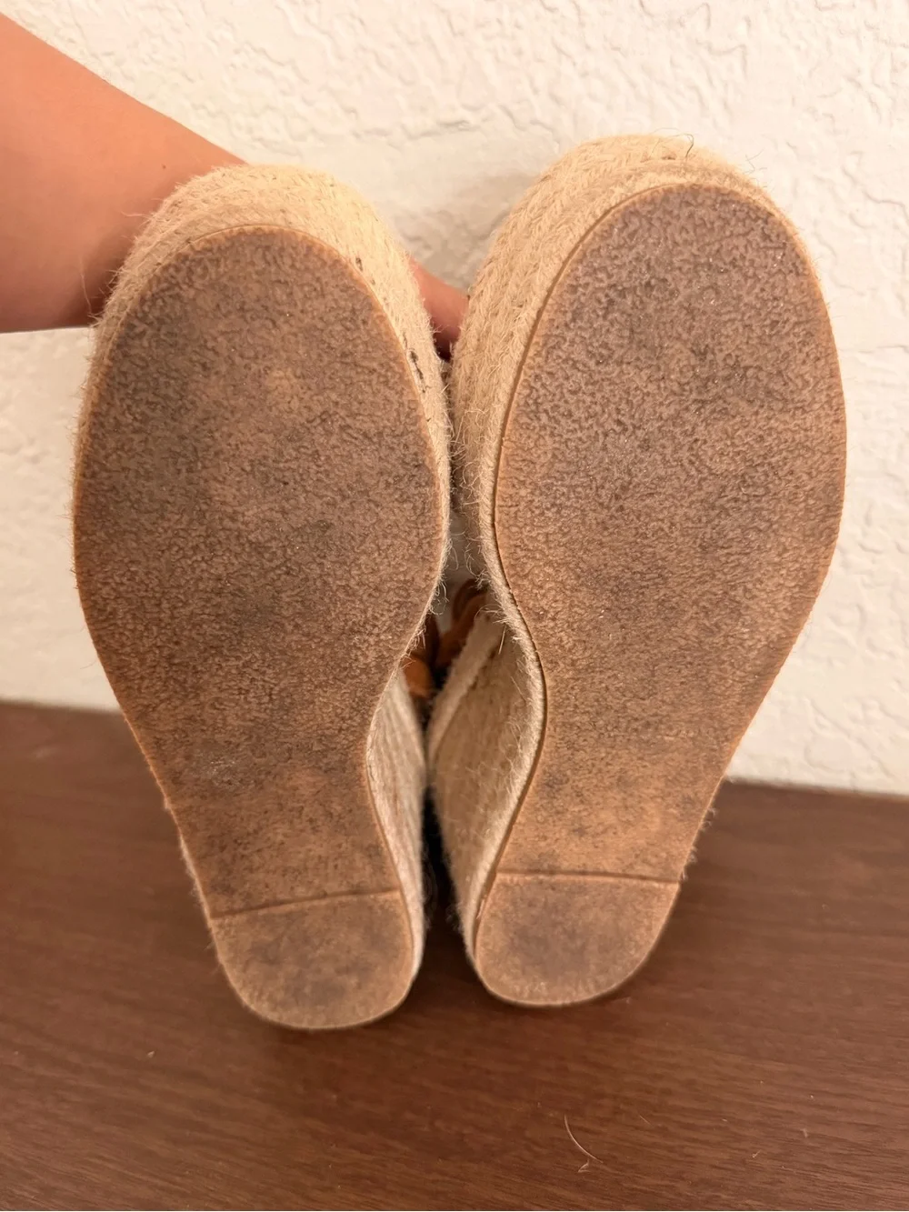 Soludos Womens Como Platform Wedge Sandals Brown suede size 6 preowned